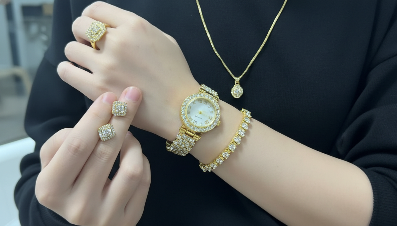 A58 Plus Smartwatch Gift Set – Smartwatch + Necklace + Bracelet + Ring